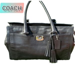 COACH Leather Legacy Chelsea Black leather Handbag.